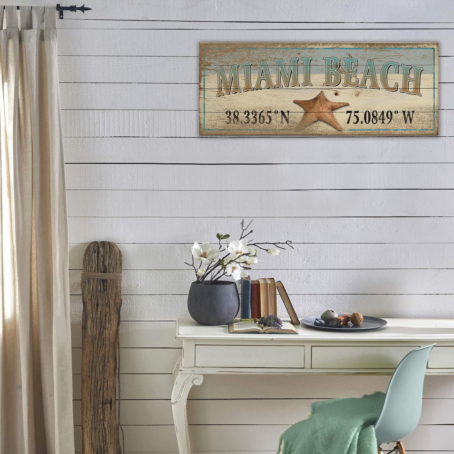 Starfish Latitude - Wood & Metal Wall Art