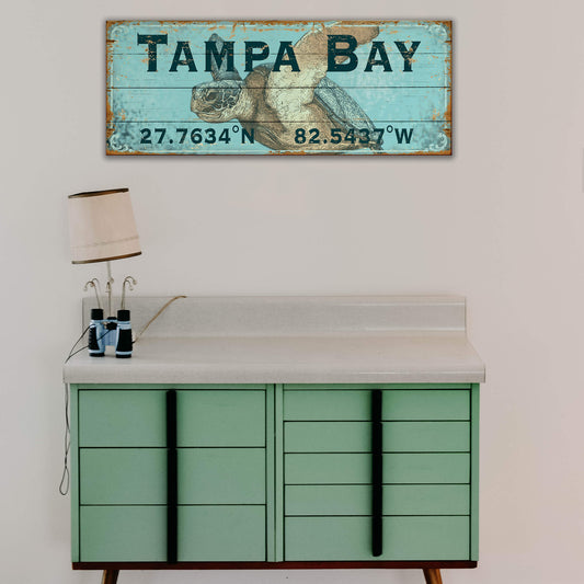 Sea Turtle Latitude - Wood & Metal Wall Art