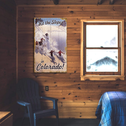 Hit the Slopes - Wood & Metal Wall Art