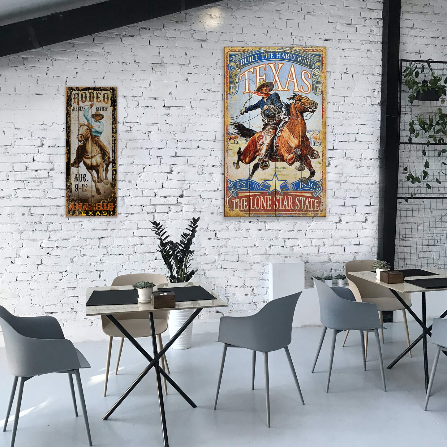 Lone Star State Cowboy - Wood & Metal Wall Art