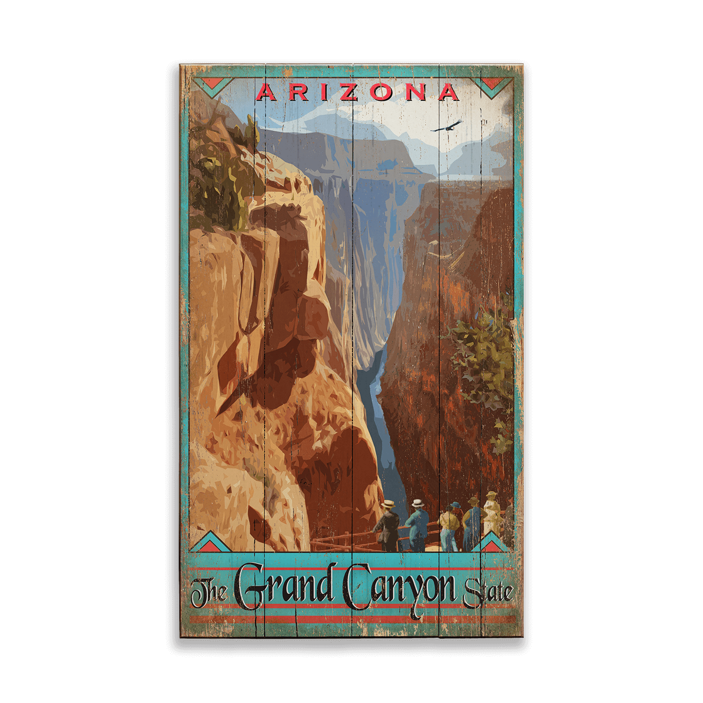 The Grand Canyon State - Wood & Metal Wall Art