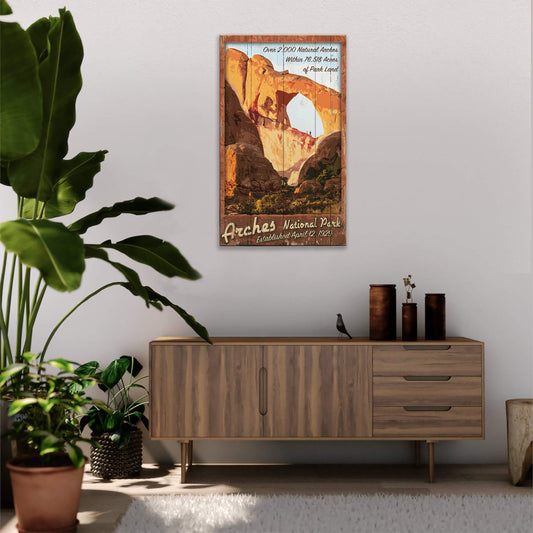 Arches National Park: Historic 1929 Edition - Wood & Metal Wall Art