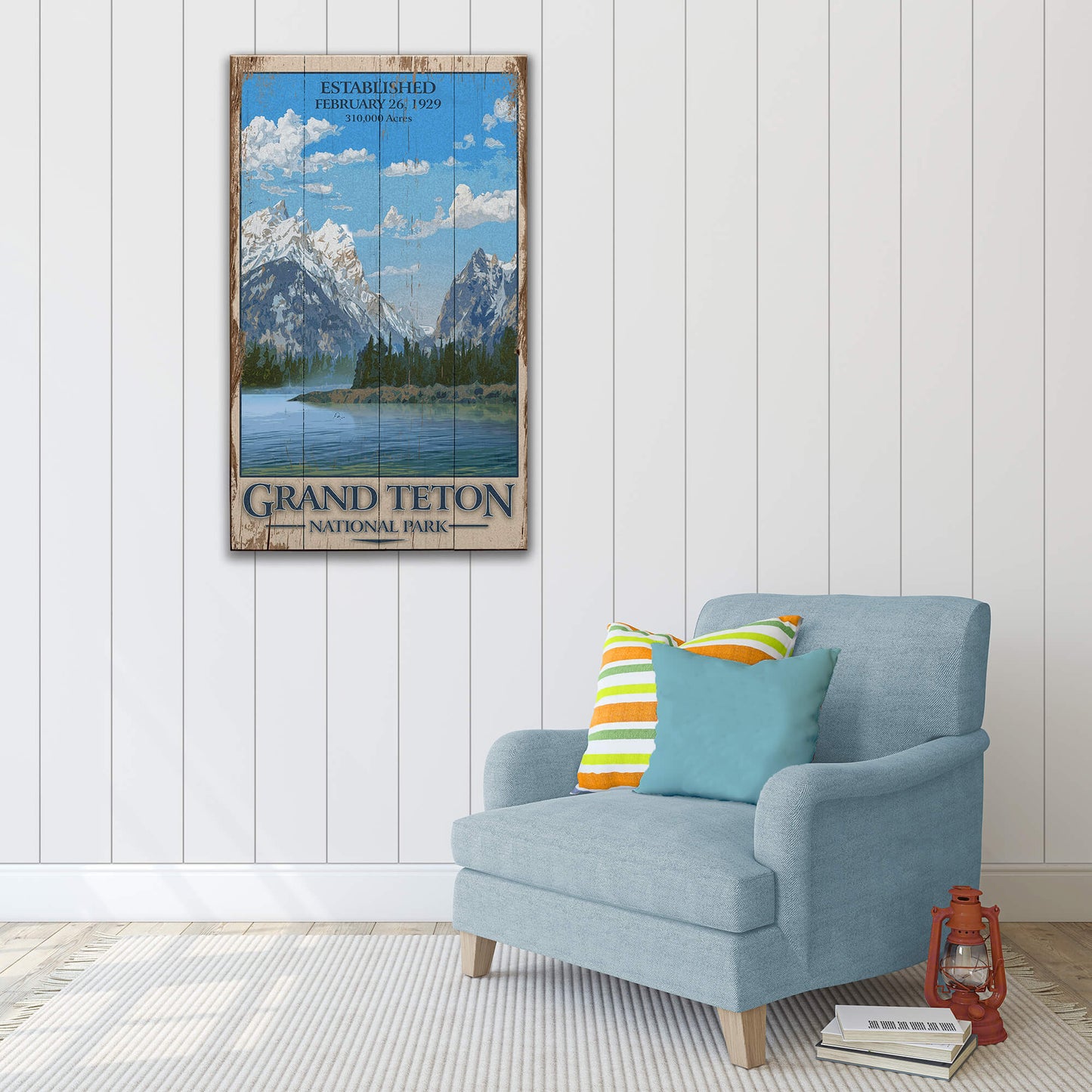Grand Teton National Park: Established - Wood & Metal Wall Art