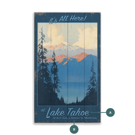 Alpine Lake View - Wood & Metal Wall Art