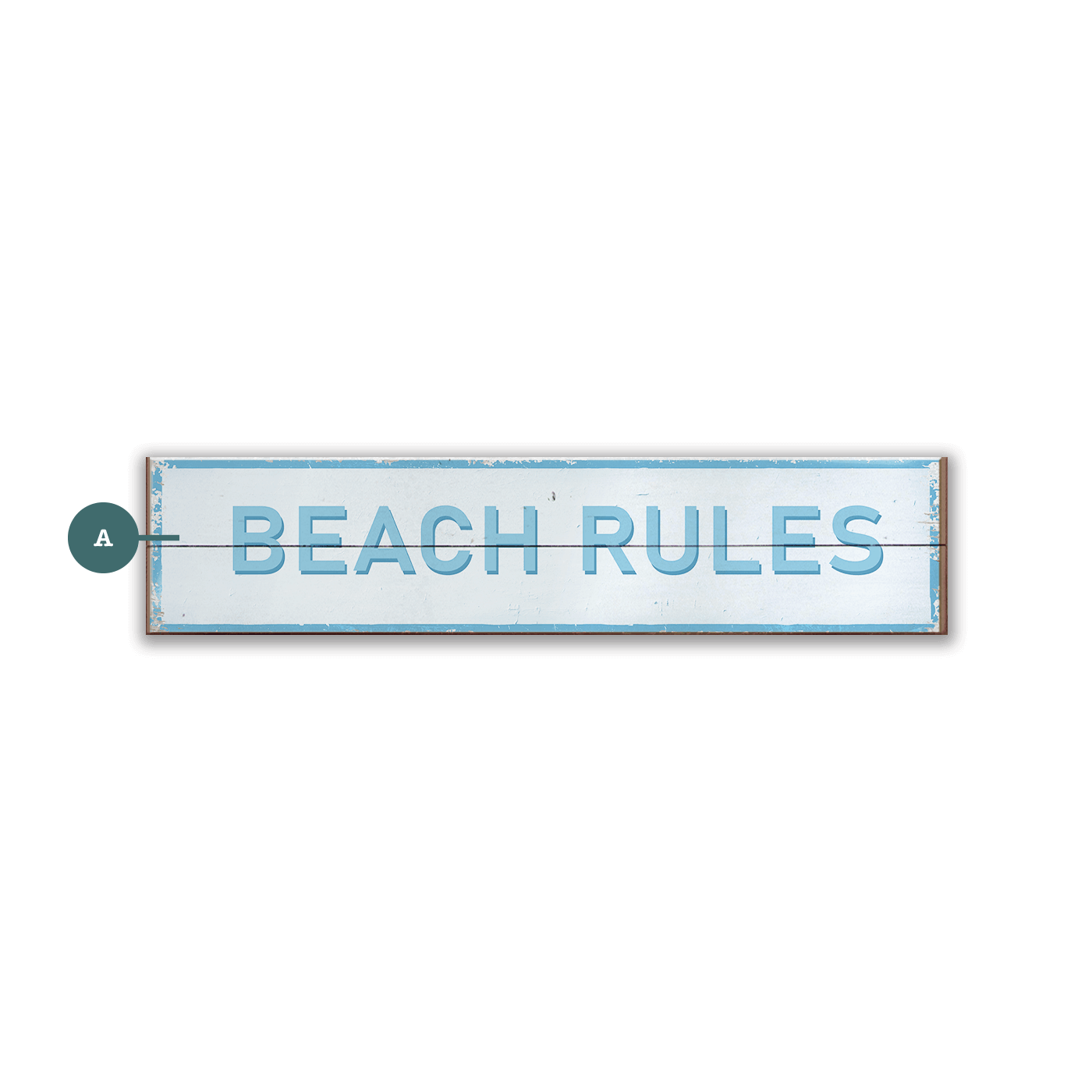 Breezy Beach Rules - Wood & Metal Wall Art