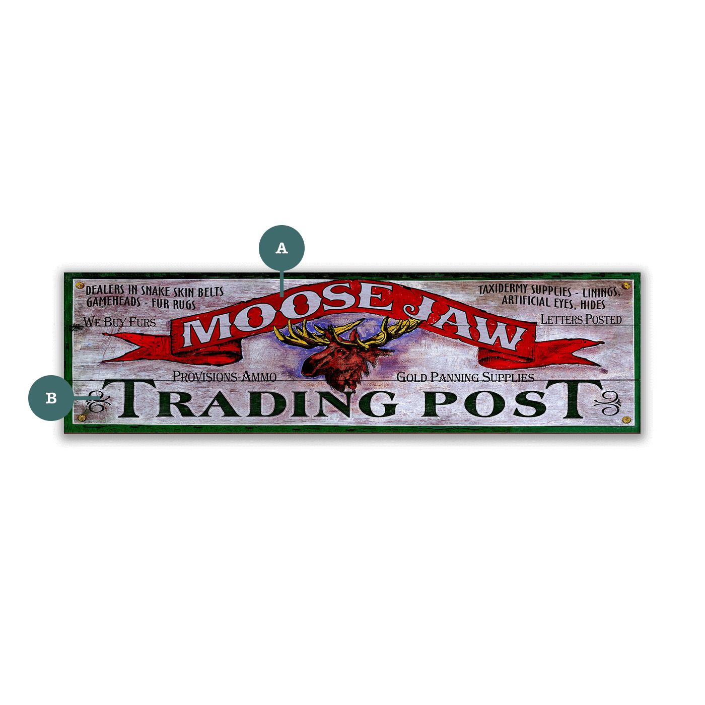 Moose Jaw Trading Post - Wood & Metal Wall Art