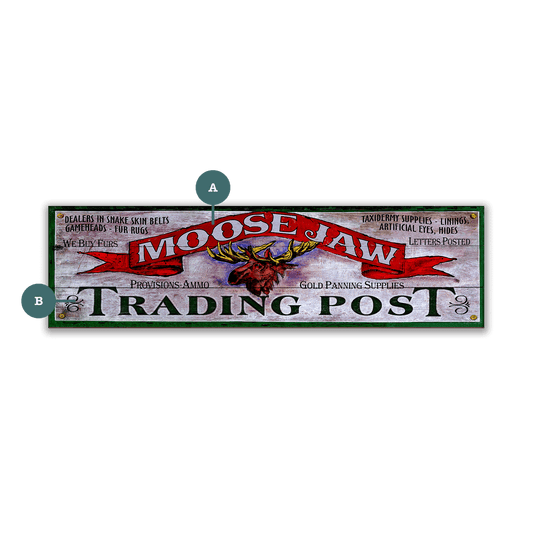 Moose Jaw Trading Post - Wood & Metal Wall Art