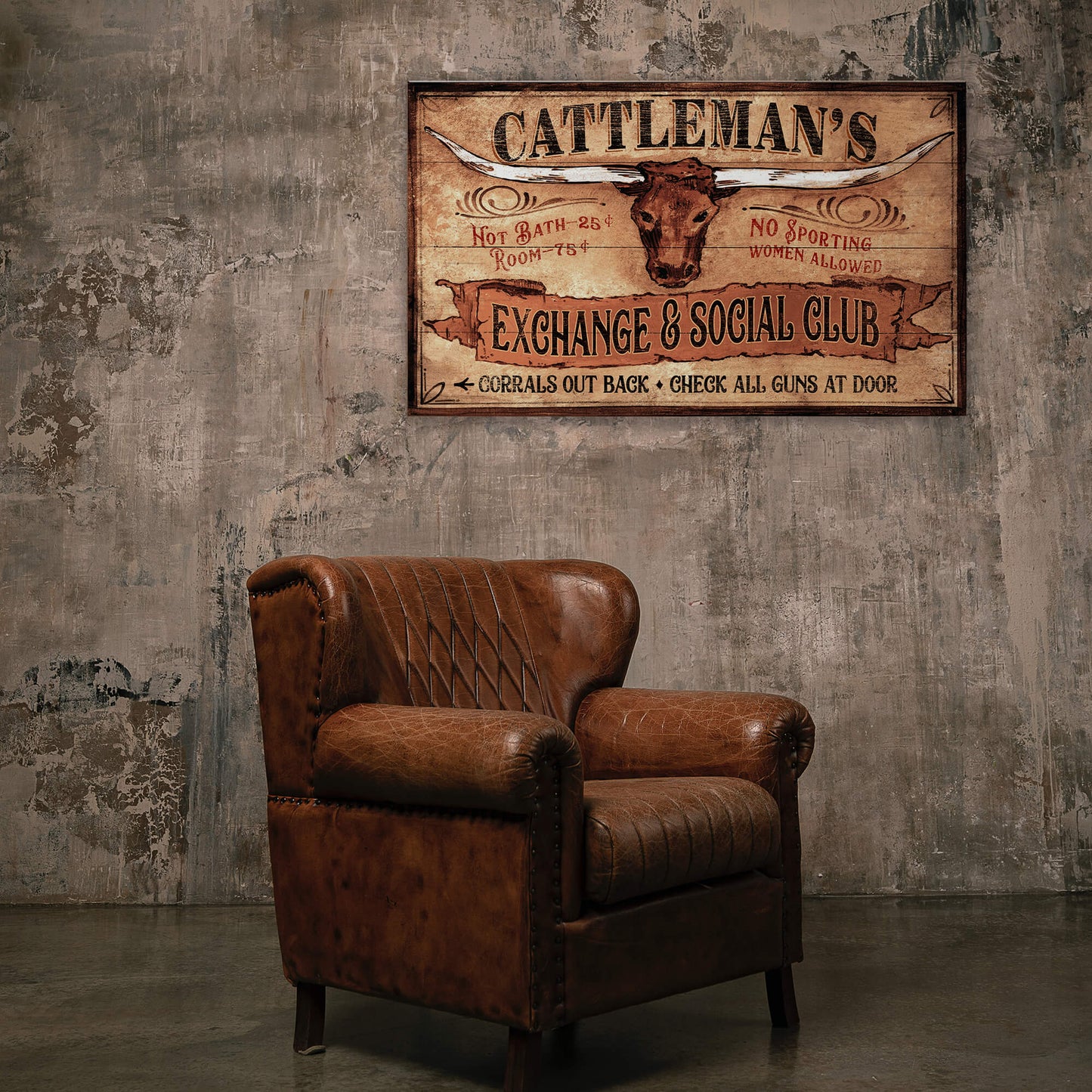 Cattleman's Exchange - Wood & Metal Wall Art
