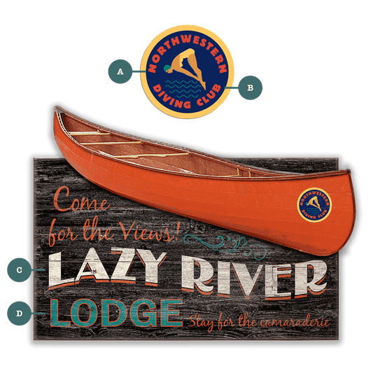 Come For the Views Canoe Cutup - Wall Decor