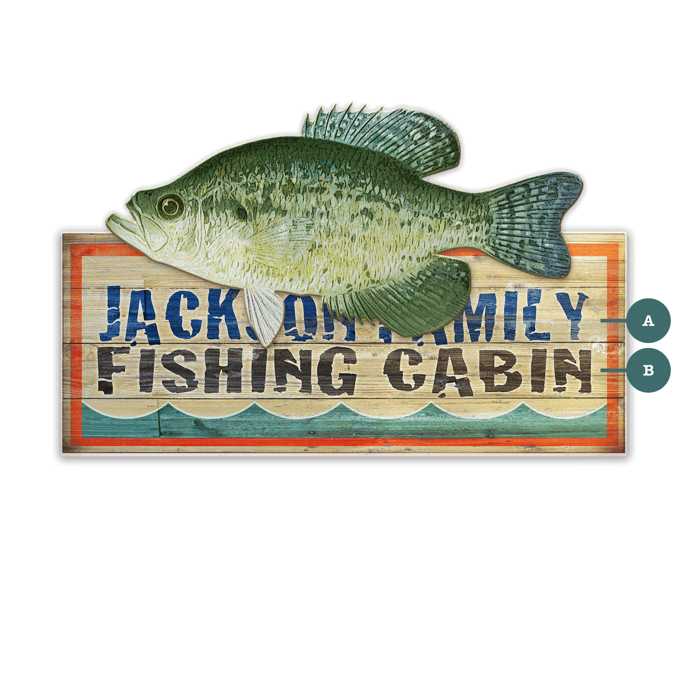 Freshwater Fishing Cabin - Wood Wall Decor