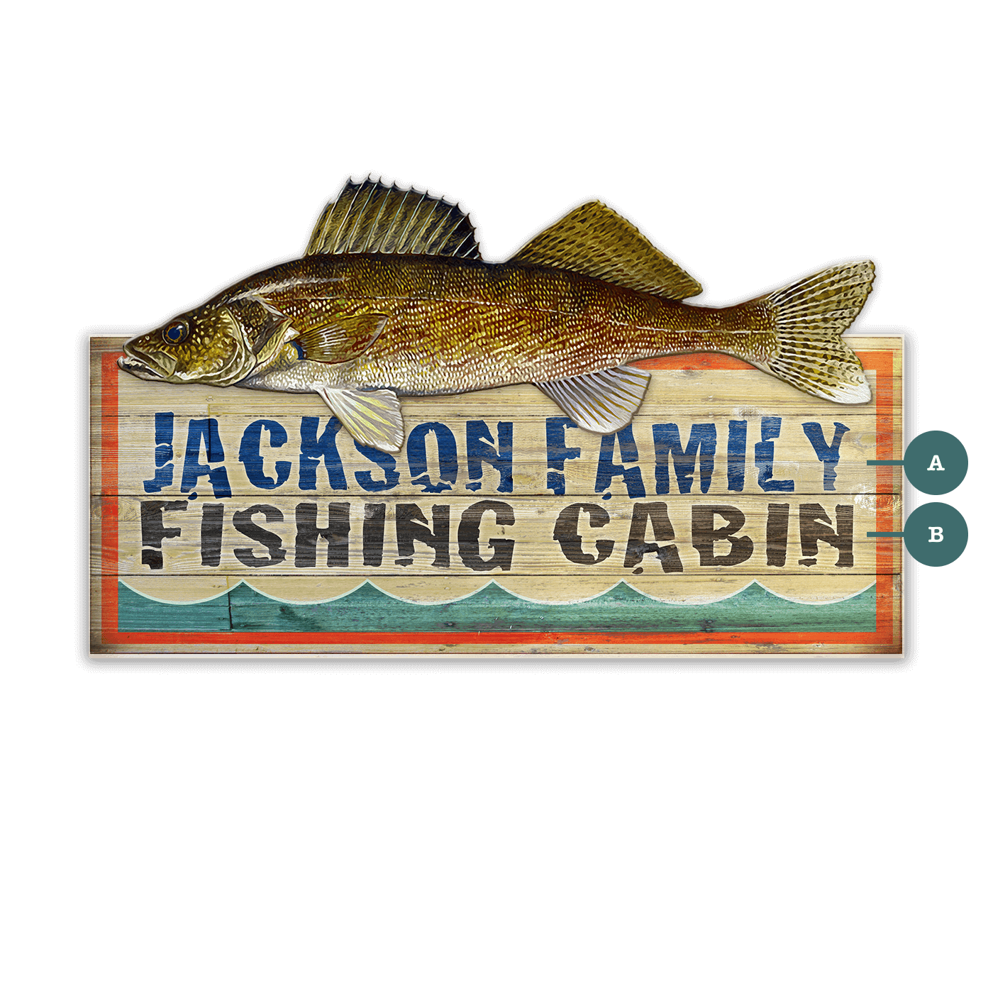 Freshwater Fishing Cabin - Wood Wall Decor
