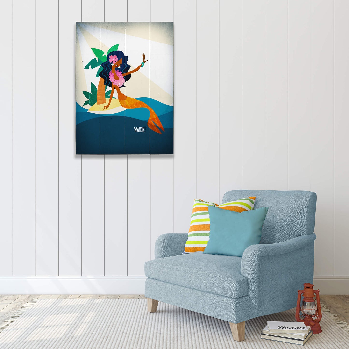 Mermaid's Isle: Portrait - Wood & Metal Wall Art