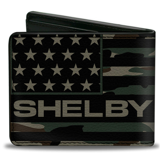 Bi-Fold Wallet - Carroll Shelby SHELBY Americana Camo Olive/Black