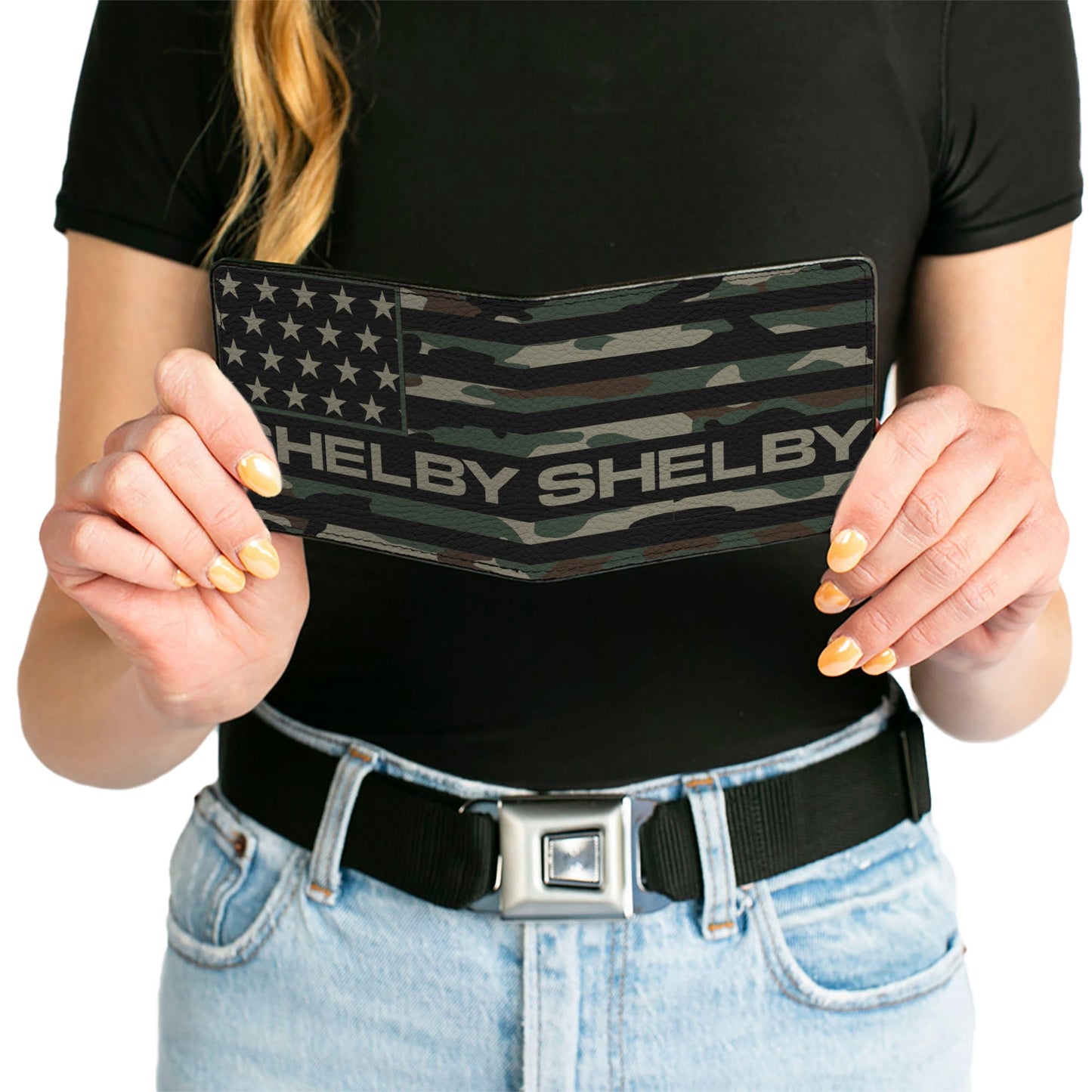 Bi-Fold Wallet - Carroll Shelby SHELBY Americana Camo Olive/Black
