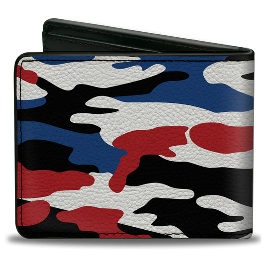 Bi-Fold Wallet - RAM Logo + Americana Camo Black White Red Blue