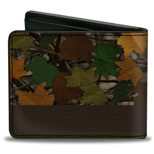 Bi-Fold Wallet - RAM Logo Leaf Camo Browns Greens Silvers