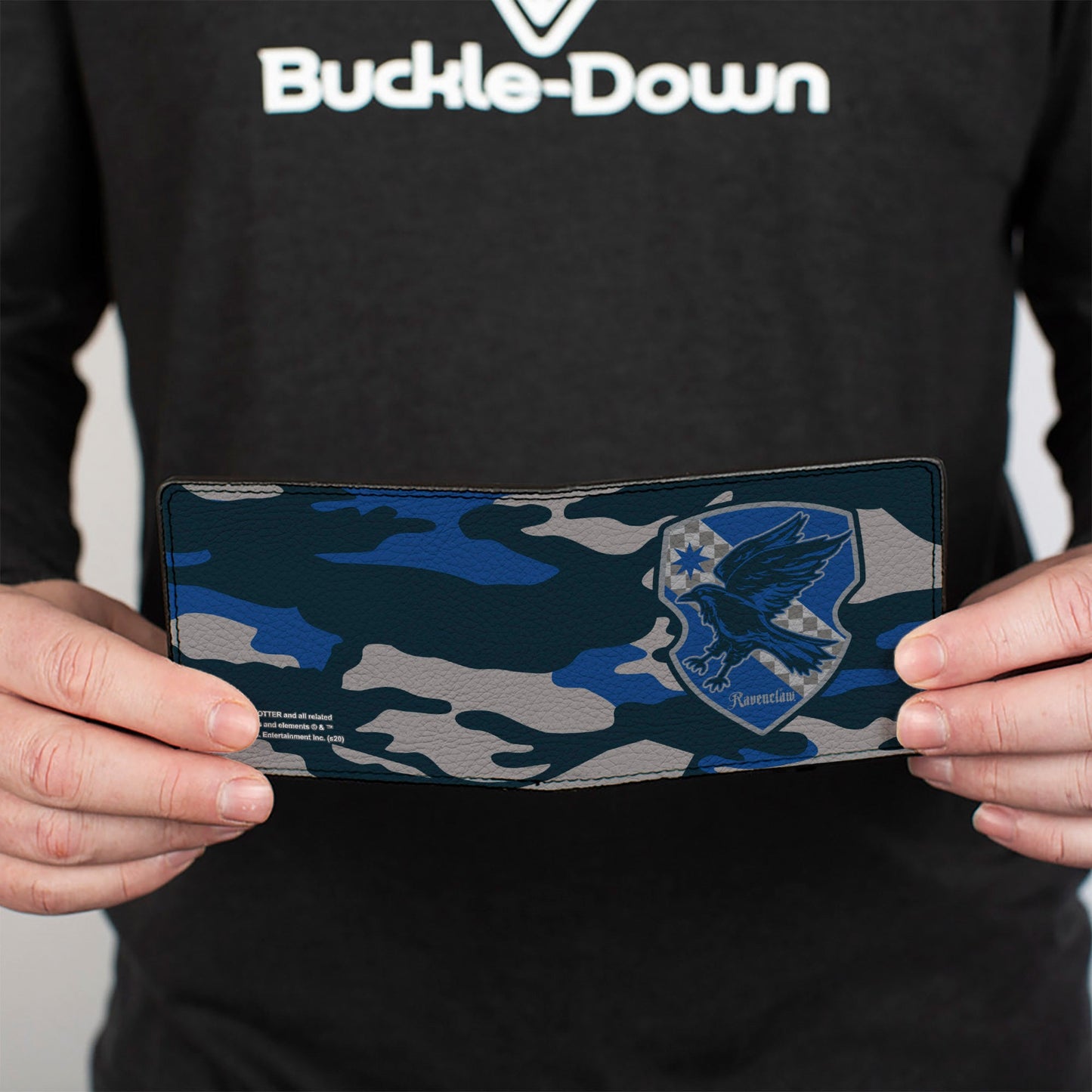 Bi-Fold Wallet - Harry Potter Ravenclaw Crest Camo Blues Grays