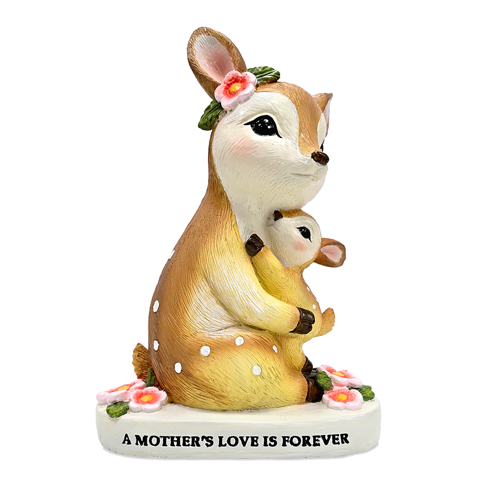 Mother's Love Sentimental Deer and Fawn Figurine, 7" Tabletop Statue and Encouraging Gift for Mom