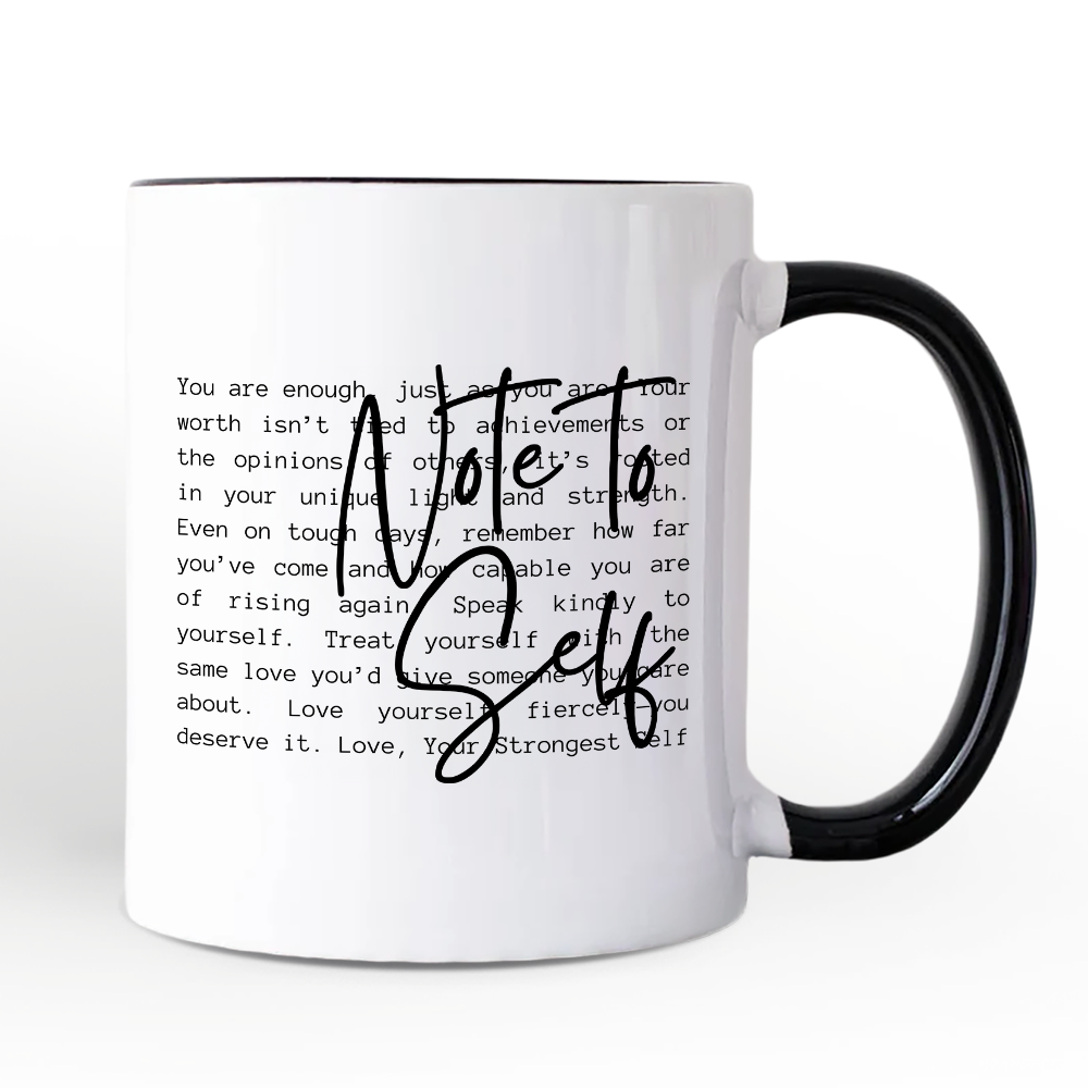 Note To Self Mental Health Personalized Mug, Motivational Definition Gift with Custom Name