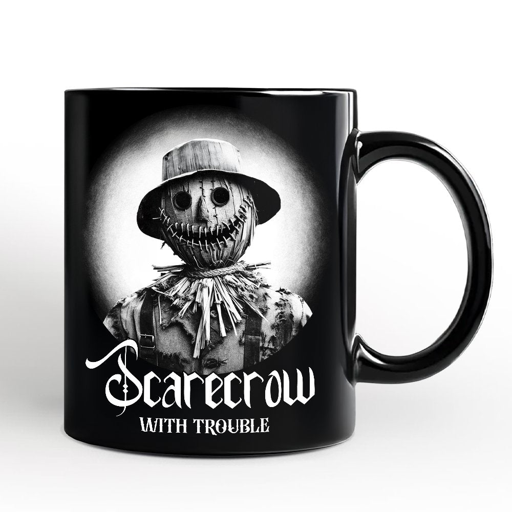 Scarecrow Spooky Portrait Personalized Mug Horror Villain Theme Halloween Gift with Custom Name