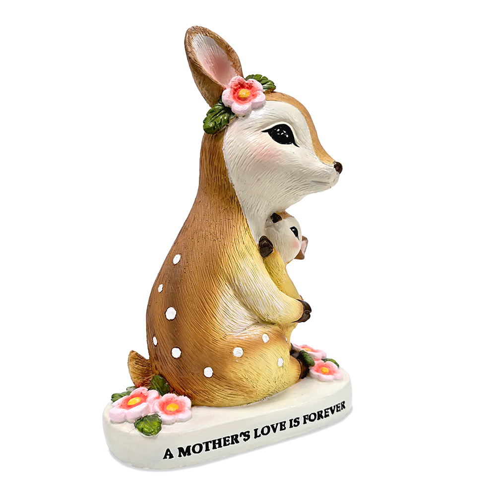 Mother's Love Sentimental Deer and Fawn Figurine, 7" Tabletop Statue and Encouraging Gift for Mom