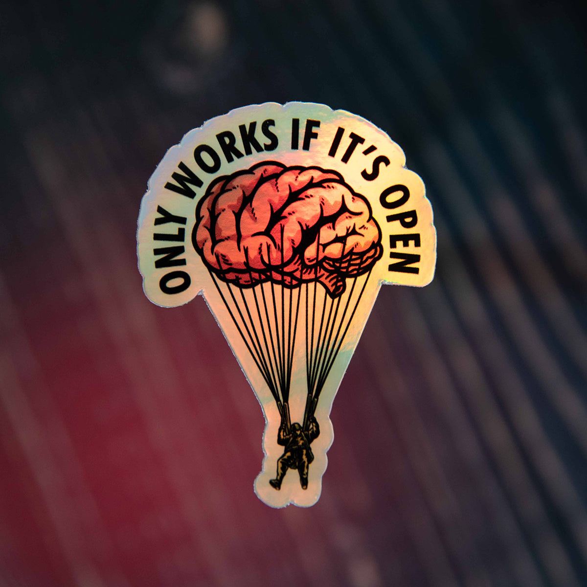 Open Minds Holographic Sticker