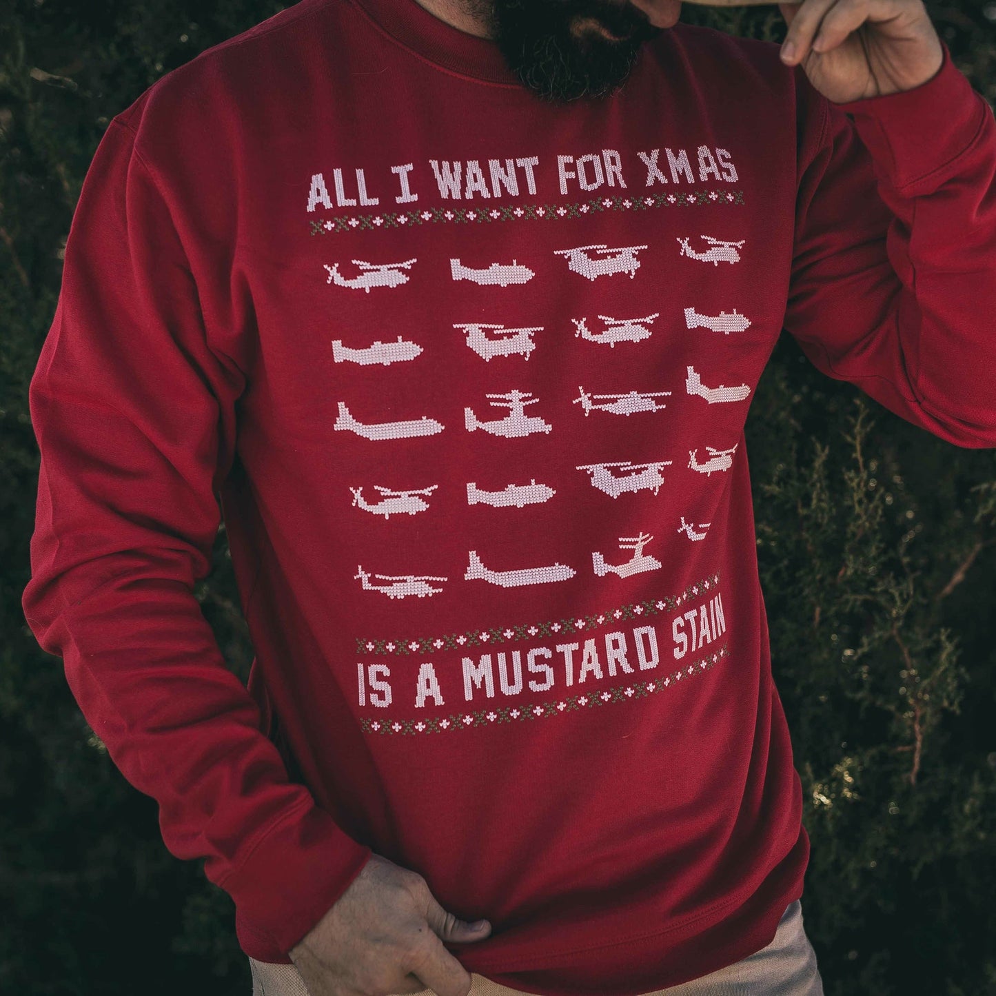 Mustard Stain Christmas Sweatshirt