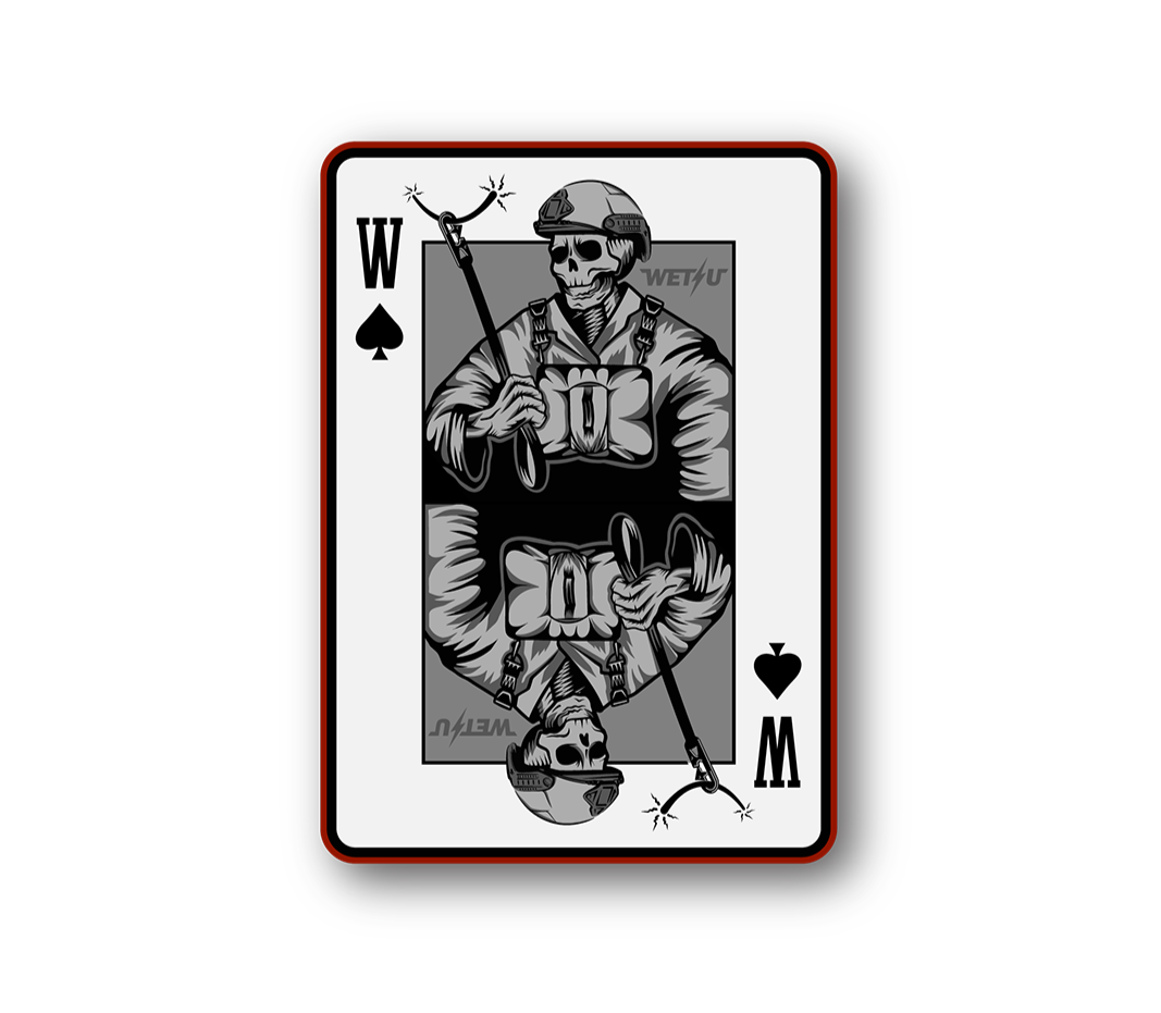 Static Line Skelly Sticker