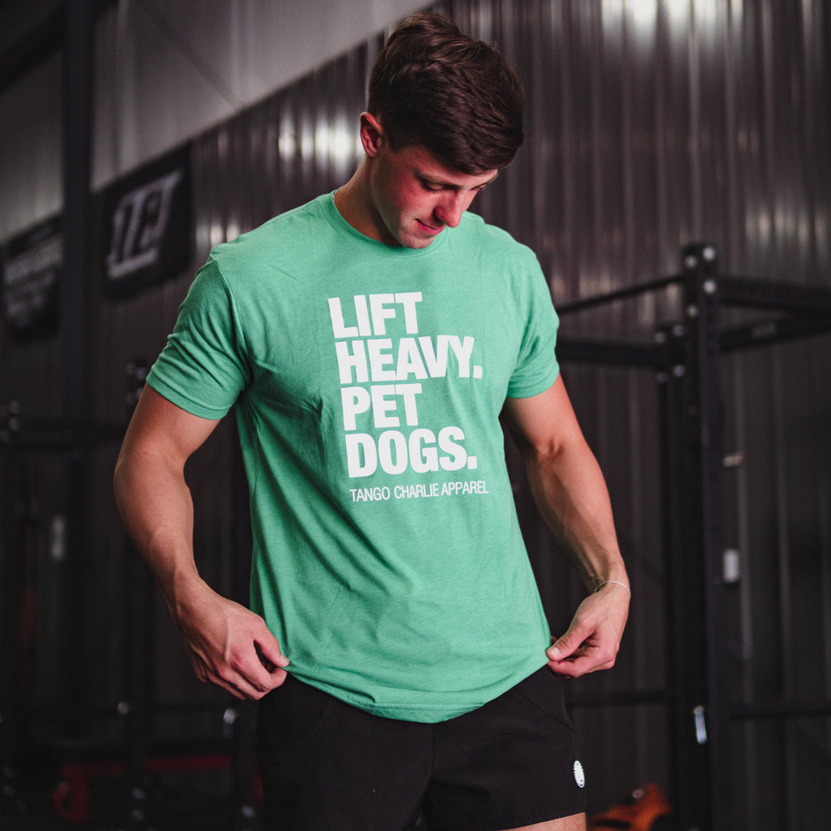 Lift Heavy. Pet Dogs. - Tee