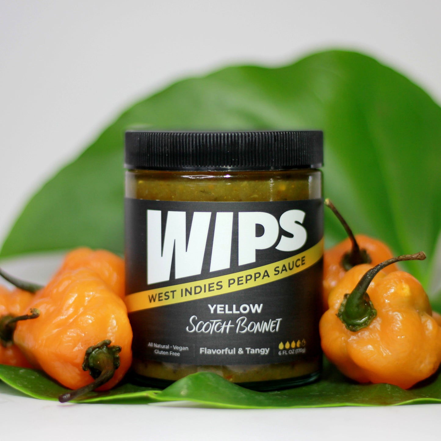 WIPS Yellow Scotch Bonnet, Tangy Pepper Sauce