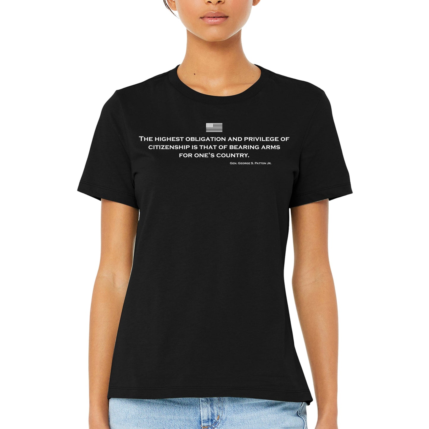 Women's The Highest Obligation Patton Quote T-Shirt