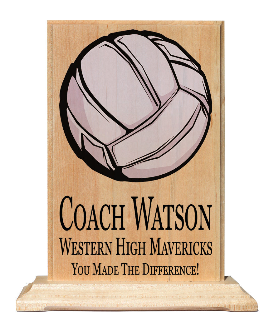 Custom Coach Gift Plaque Signable Basketball Football Soccer Softball Volleyball And More