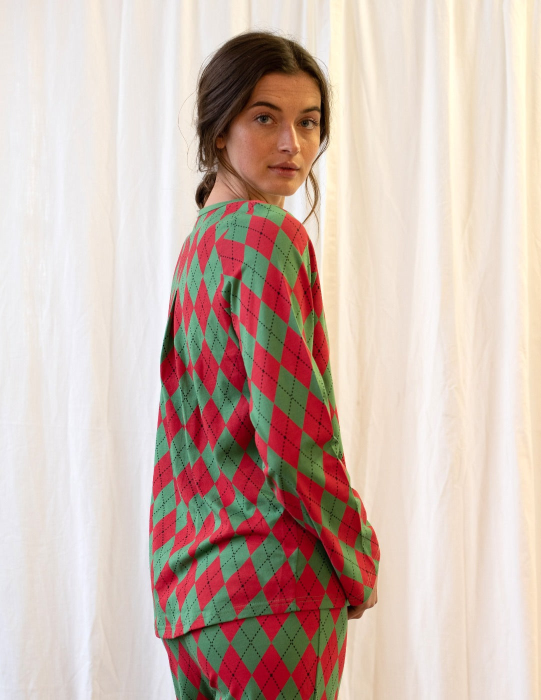 Argyle Matching Family Pajama Set