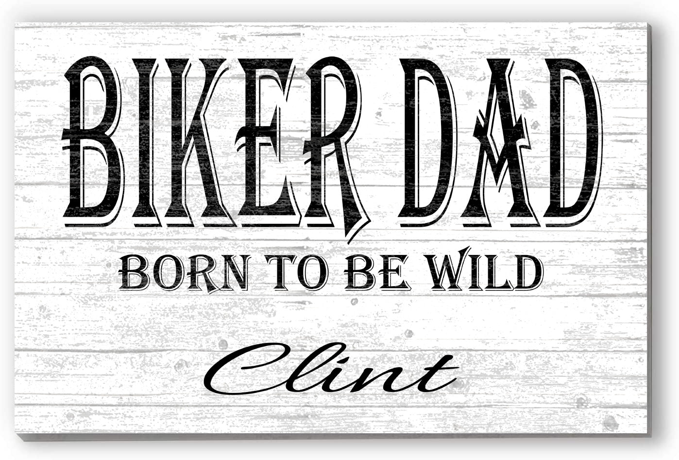 Biker Dad Sign Born To Be Wild Motorcycle Rider Gift Personalized