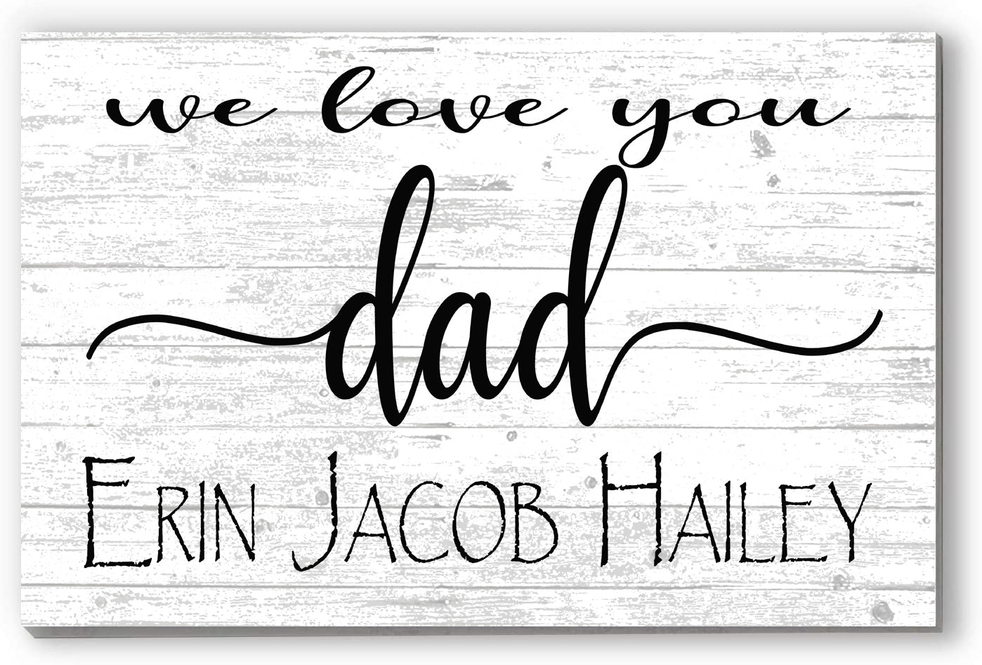 Personalized Dad Gift – “We Love You Dad” Custom Wood Sign with Kids’ Names | Heartfelt Father’s Day or Birthday Keepsake