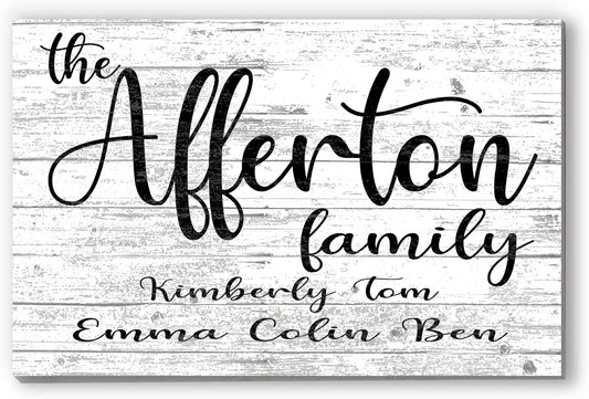 Family Name Sign Farmhouse Style