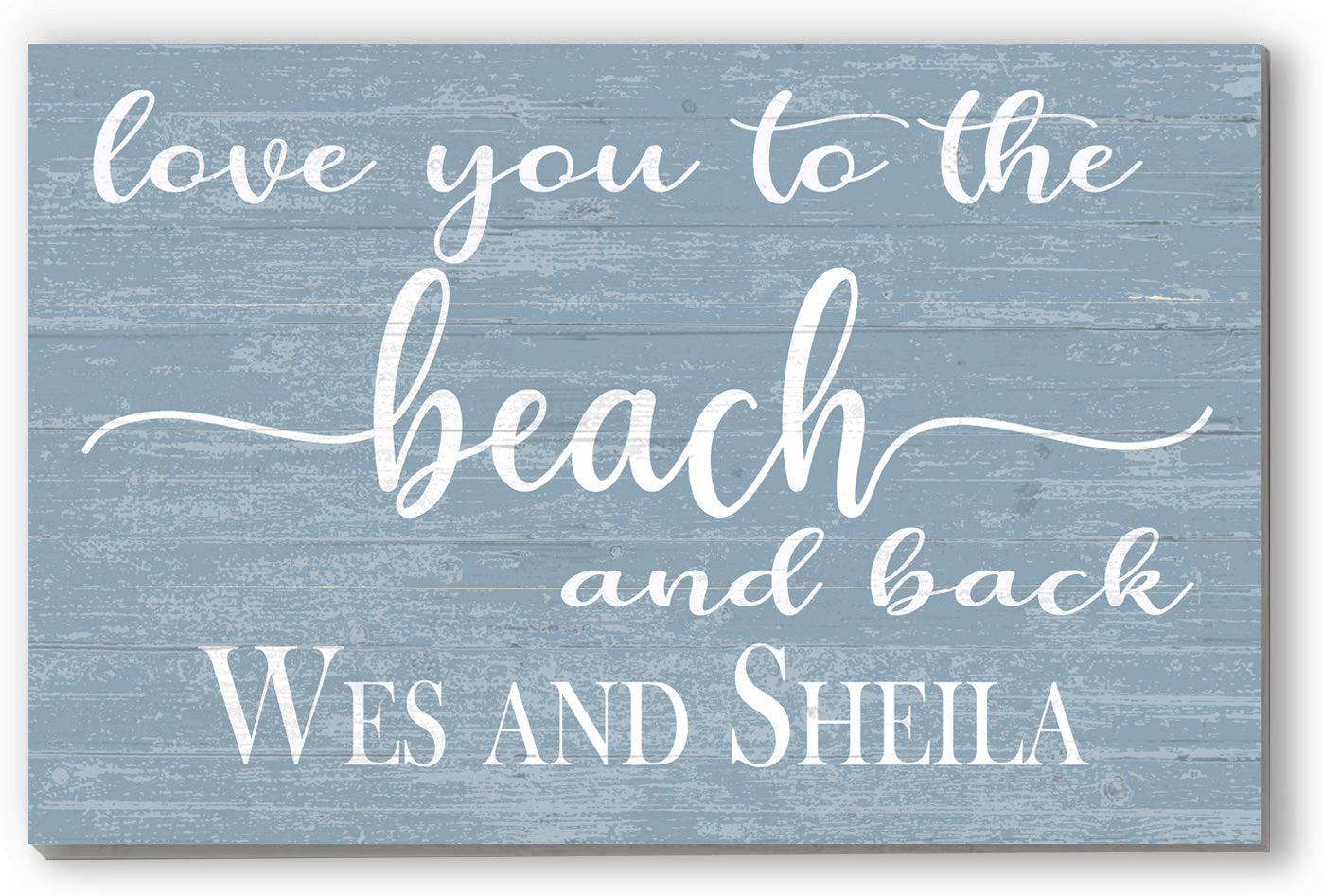 Personalized Beach Love Sign – “Love You to the Beach and Back” | Custom Couple’s Coastal Wall Art