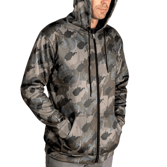 West Virginia Camo - Zip Up Hoodie