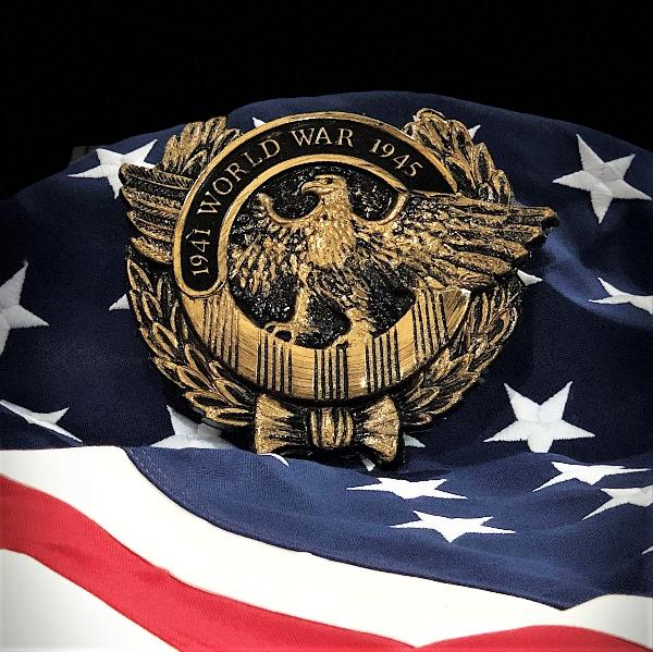 WWII Veteran Grave Marker & Flag Holder with Aluminum Ground Spike | Made in USA