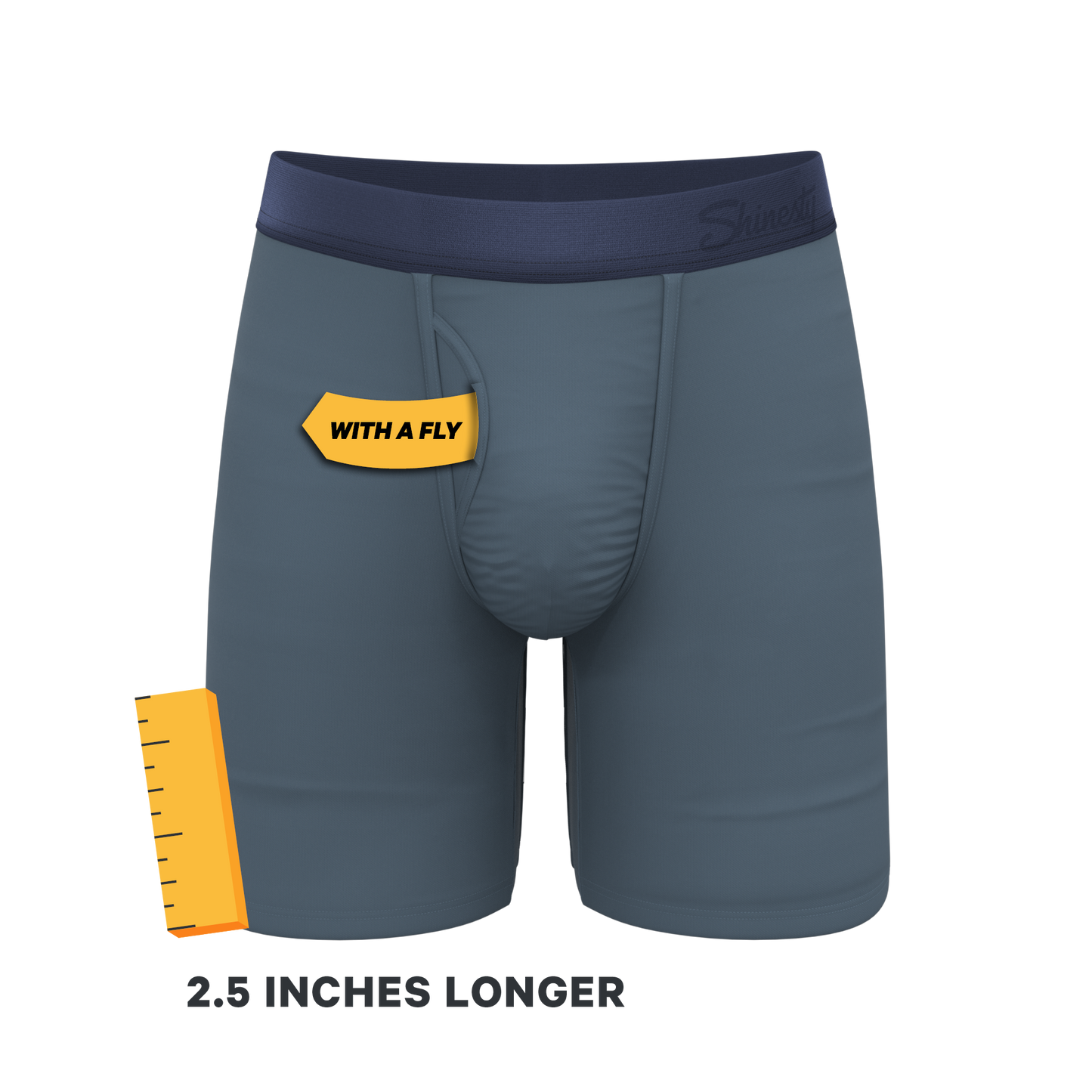 The Wake In The Lake | Tonal Teal Long Leg Ball Hammock® Pouch Underwear With Fly