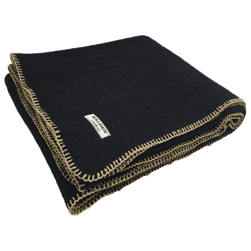 Fireside Wool Blanket with Leather Carrying Strap