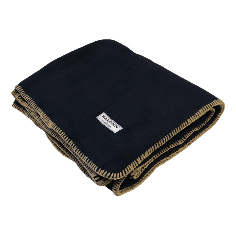 Fireside Wool Blanket with Leather Carrying Strap