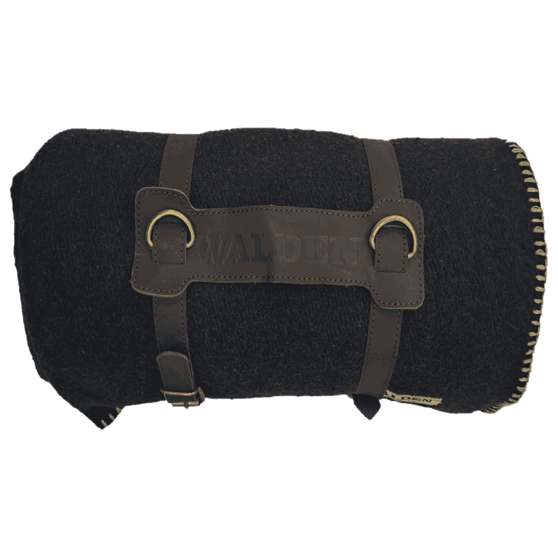 Fireside Wool Blanket with Leather Carrying Strap