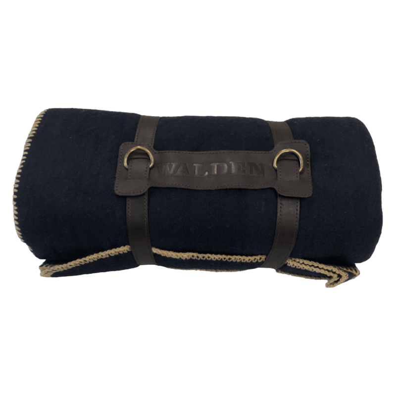 Fireside Wool Blanket with Leather Carrying Strap