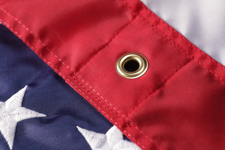 WallSafe™ Nylon Wall-Mounted American Flag | Reinforced Edge Grommets | Made in USA