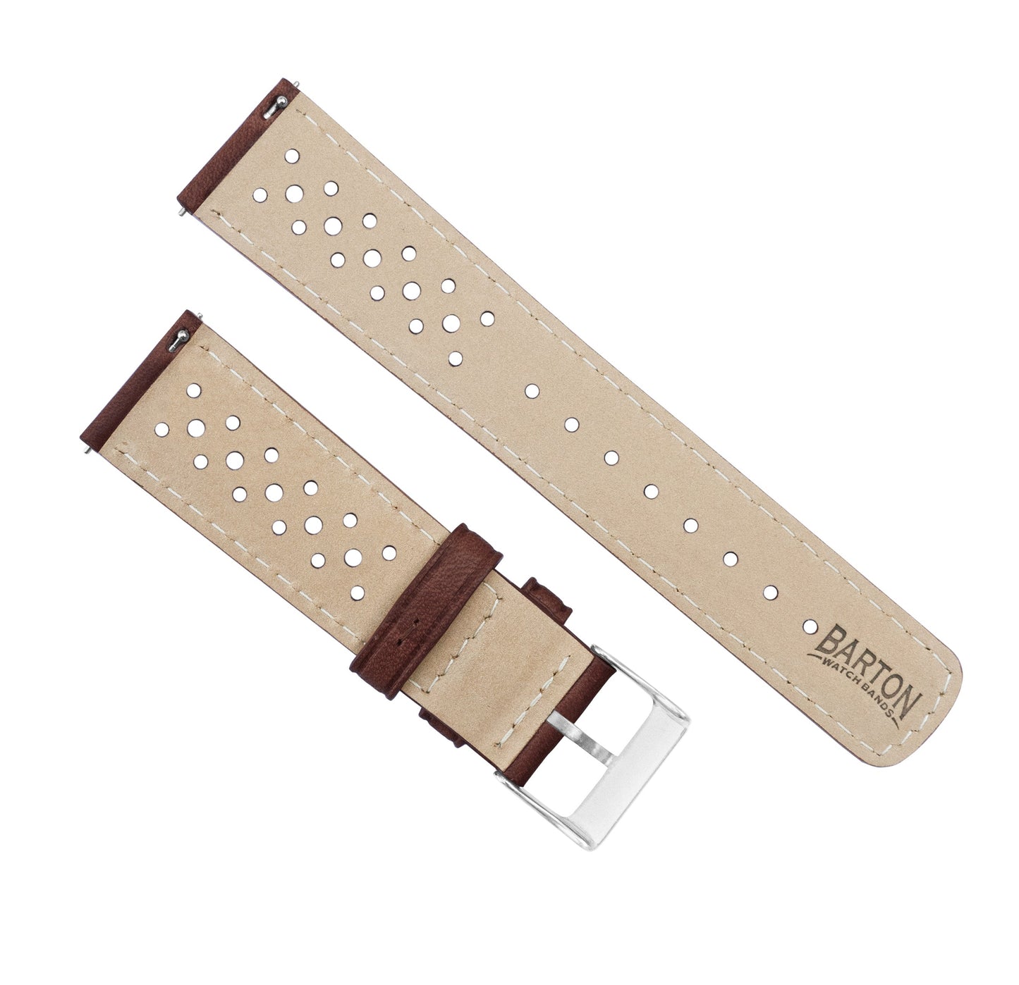 Chocolate Brown Racing Horween Leather Watch Band