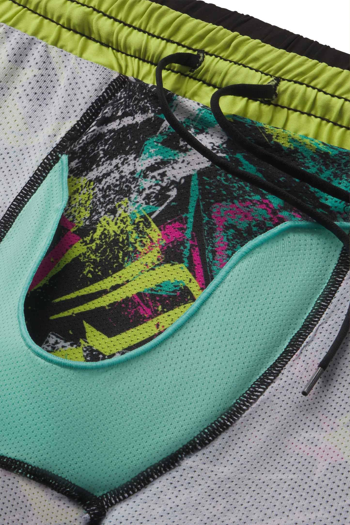 The Warm Up | Black and Neon Ball Hammock® 5 Inch Athletic Shorts