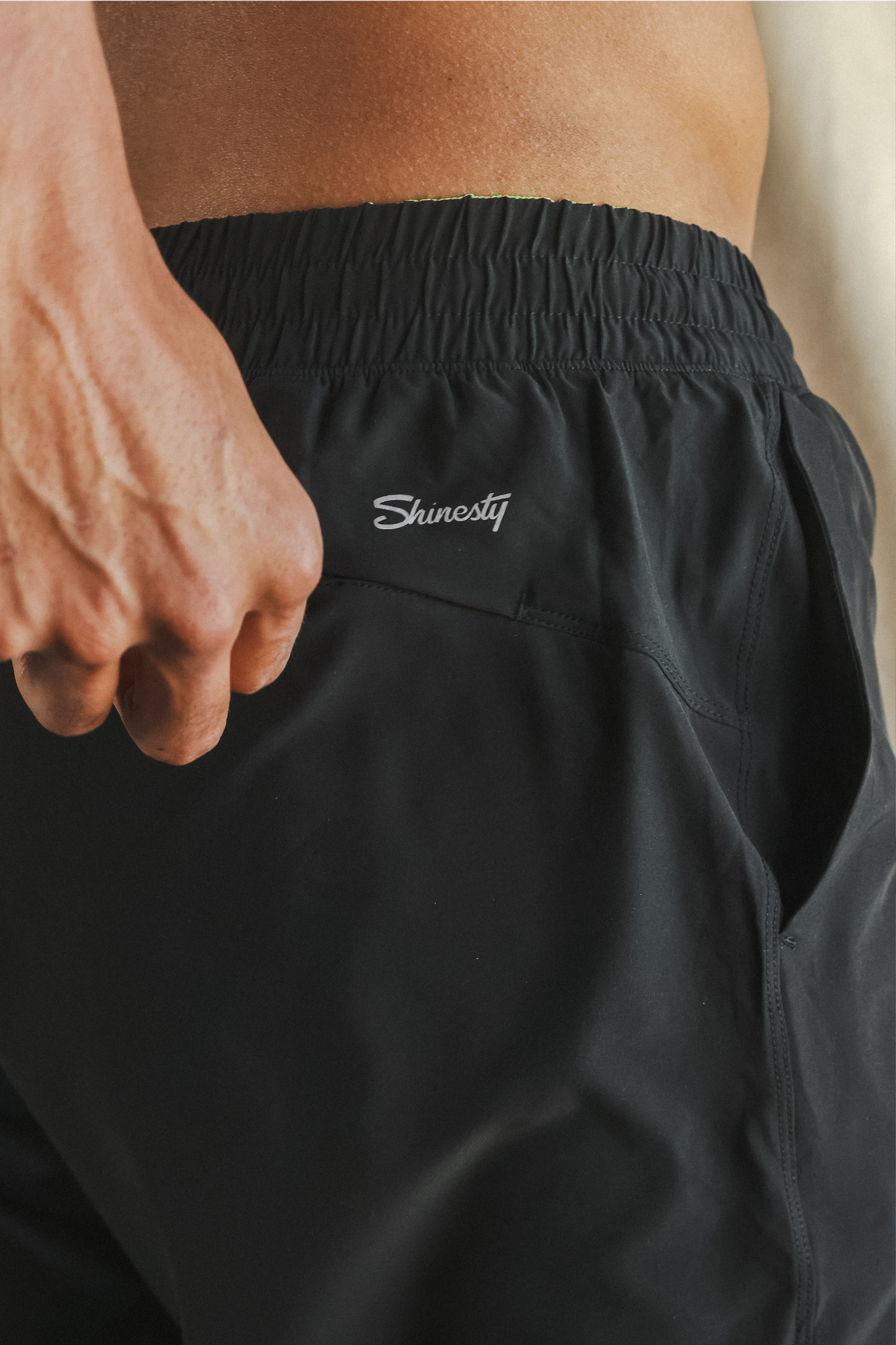 The Warm Up | Black and Neon Ball Hammock® 5 Inch Athletic Shorts