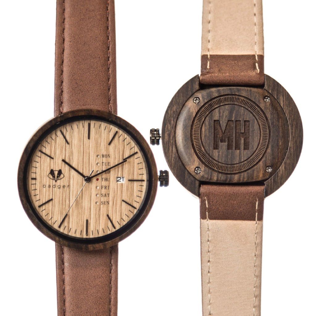 Sandalwood Modern Watch: Initials