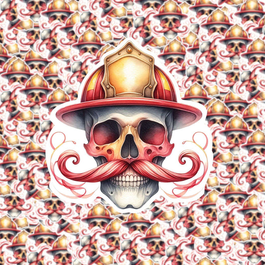 Firefighter Watercolor Sticker